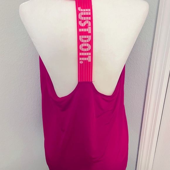 Nike Dri-Fit Hot Pink and Burgundy Racerback Tank Top - Picture 1 of 4